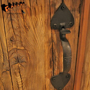 【在庫限り】530-16 #25 インテリア サフォーク サムラッチ 「ハート」【 取っ手 ハンドル ドア 扉 建具 簡易錠 金物 パーツ バーセット別売 アイアン 鉄 黒皮風 アメリカ製 diy カントリー 店舗