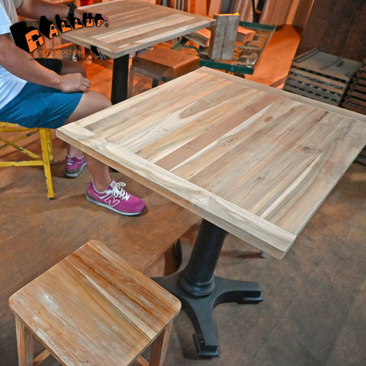 楽天市場】ストライプ チーク テーブルトップ (650×650)【65cm×65cm 天 