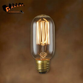 【在庫限り】エジソンバルブ (チューブラー) (スクワーレルケージ) 40W 口金 E26 【 Edison Bulb 電球 白熱球 ライト 照明 ディスプレイ インテリア 雑貨 おしゃれ レトロ ビンテージ アンティーク コード ソケット別売 店舗照明 】