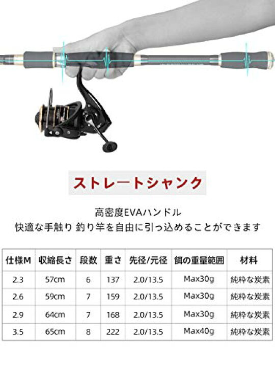 楽天市場 Ldt シーバスロッド 釣り竿 コンパクト ロッド M Mh調 超軽量 携帯便利 2 3m 2 6m 2 9m 3 5m 伸縮式 スピニング ロッド 3 5m ギャルマン Shop 楽天市場店
