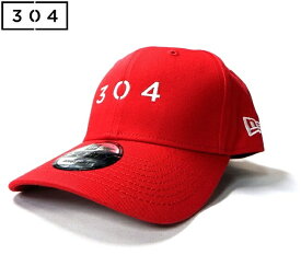 304×NEW ERA(スリーオーフォー×ニューエラ)9FORTY ADJUSTABLEキャップ/レッド