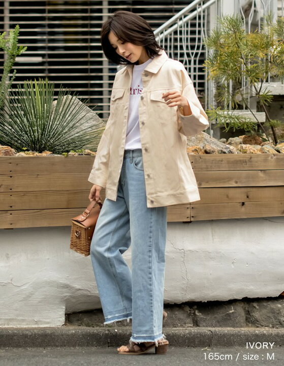 楽天市場 ウエストマークでトレンドライクな装いを叶える大人のミリジャケ Mサイズ ミドル丈ツイルミリタリージャケット レディース 春 夏 ライト アウター 羽織り Re Edit リエディ