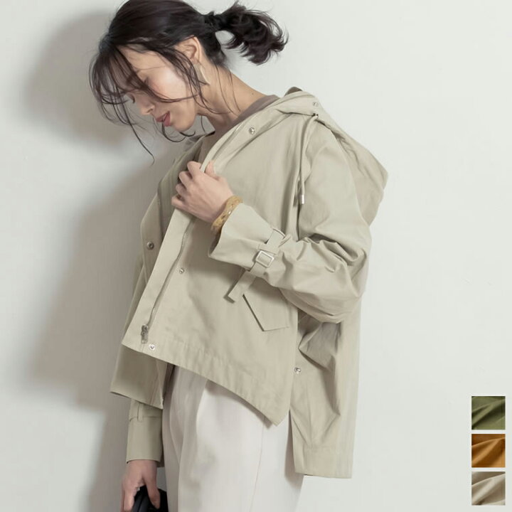 楽天市場 カジュアルなスタイリングを仕上げる大人のアウター M Lサイズ 袖ベルトショート丈ミリタリージャケット レディース 春 夏 ジャケット アウター ライトアウター 長袖 サイドボタン 色 カラー Re Edit リエディ