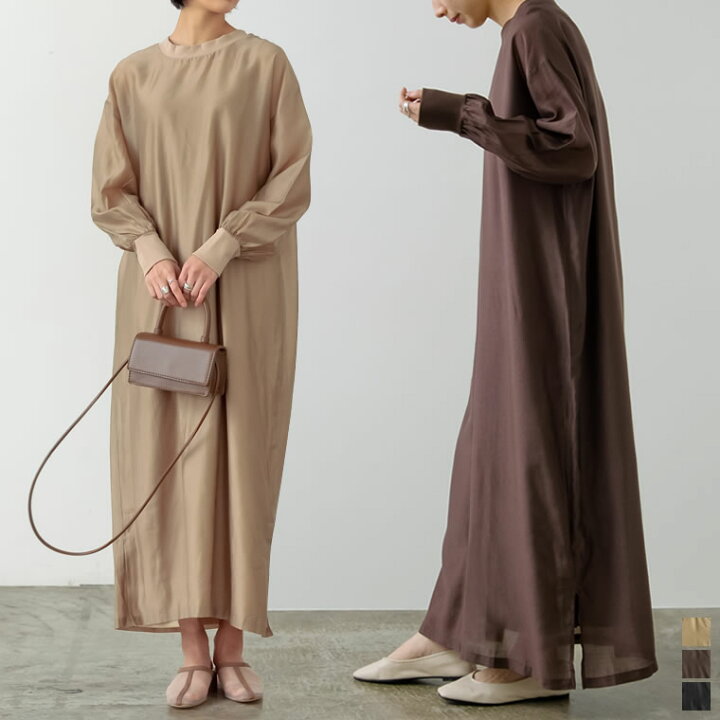 楽天市場 最旬のカジュアルエレガントにsc M Mt Lサイズ 低身長 高身長サイズ有 2点セット シアーボリュームスリーブレイヤードワンピース レディース 21年春夏新作 あす楽対応 Re Edit リエディ