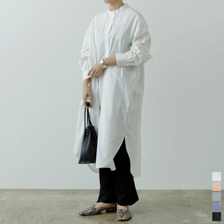 楽天市場 Outlet Sale レイヤードスタイルにぴったりのコットンナチュラルワンピースmサイズ バンドカラーコットンシャツワンピース レディース 春 夏 シャツワンピース バンドカラー コットンワンピース 長袖 ゆったり ロング丈 あす楽対応 Re Edit リエディ