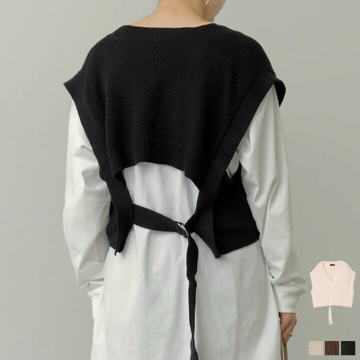 楽天市場 コーデに新鮮さを与えてくれるニットベストmサイズ コットンブレンドニットベスト レディース ニットベスト トップス Vネック ノースリーブ 綿ニット 21春 Re Edit リエディ