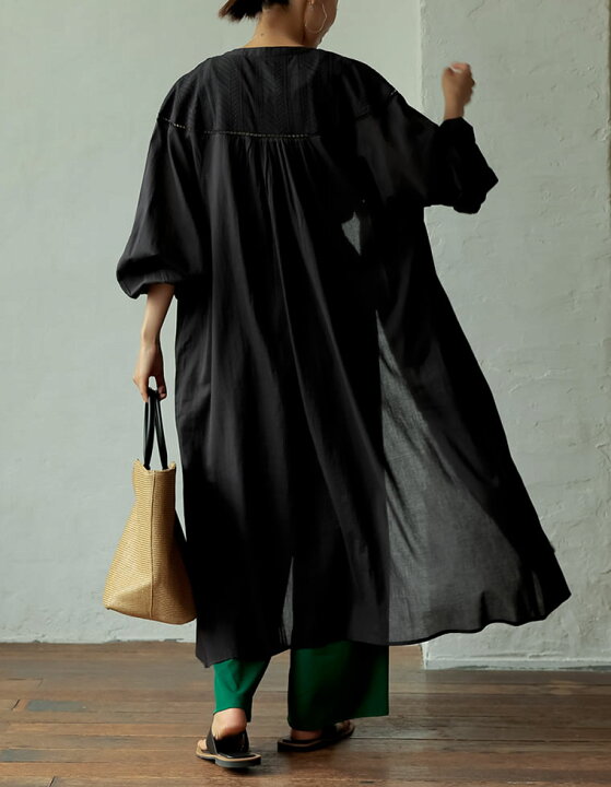 楽天市場 Sc M Lサイズ 低身長サイズ有 インド綿レース刺繍ロングワンピース レディース 春 夏 ワンピース 長袖 ロング丈 シャツワンピース インド綿 コットン インド綿ボイル あす楽対応 Re Edit リエディ