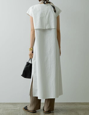 楽天市場 6月3日発売 ケープデザインがトレンドライクなブロードワンピフリーサイズ ブロードケープワンピース レディース ワンピース ケープワンピース フレンチスリーブ ロング丈 サイドスリット 綿100 Re Edit リエディ