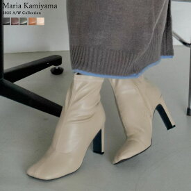 【SPECIAL FAIR】フェイクレザースクエアトゥミドルブーツ レディース 秋 冬 リエディ / シューズ ブーツ ミドルブーツ スクエアトゥ 靴 合皮 フェイクレザー ストレッチブーツ ヒール ショートブーツ ミドル丈 秋冬 ステッチデザイン ミドルブーツ