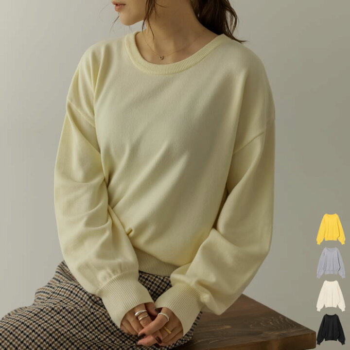 楽天市場 M Lサイズ ボリュームスリーブカラーニットトップス レディース 秋 冬 トップス ニット セーター ニットトップス カラーニット クルーネック 無地 オフィスカジュアル 通勤 Re Edit リエディ 楽天市場 M Lサイズ ボリュームスリーブカラーニットトップス レディース 秋 冬 トップス ニット セーター ニットトップス カラーニット クルーネック 無地 オフィスカジュアル 通勤 Re Edit リエディ