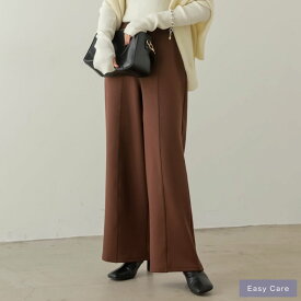 【全品2BUY15%OFFクーポン】[低身長/高身長サイズ有][イージーケア]ライトダンボールステッチデザインストレートパンツ レディース 秋 冬 / パンツ ストレートパンツ リラックスパンツ イージーパンツ ダンボール