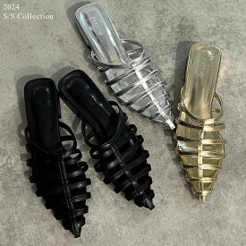 【限定！30%OFFクーポンで3499円】XS-3Lサイズ[小さい/大きいサイズ有]マルチストリングサンダル レディース 春 夏 リエディ / シューズ サンダル ミュール ローヒール フラットシューズ