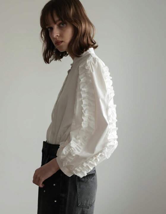 楽天市場】M/Lサイズ [2023A/W COLLECTION][MEISM by Re:EDIT]フリル  