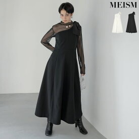 【TIME SALE 31%OFF→5998円】SC-Lサイズ [2024SS COLLECTION][MEISM by Re:EDIT][低身長/高身長サイズ有]リボン付きワンショルダーフレアワンピース レディース 春 夏 / ワンピース フレアワンピース オケージョン セレモニー