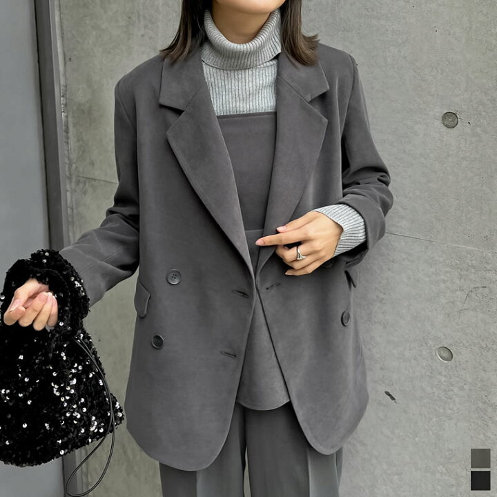 楽天市場】M/Lサイズ 微起毛ツイルダブルテーラードジャケット  