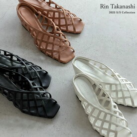 【限定！20%OFFクーポンで4399円】S-3Lサイズ[大きいサイズ有]Vカットオープントゥメッシュサンダル レディース 春 夏 シューズ サンダル メッシュ ウェッジソール Vカット オープントゥ スクエアトゥ メッシュサンダル 春夏 ヒールサンダル