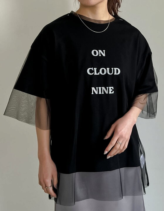 楽天市場】フリーサイズ [2点セット]ロゴTシャツ×チュールTシャツ 