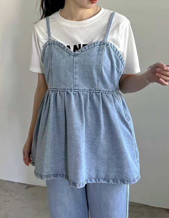楽天市場】【OUTLET】デニムペプラムキャミソール レディース 春 夏 