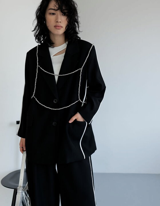 楽天市場】M/Lサイズソフトツイルラインデザインオーバーサイズ  