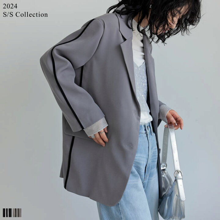 楽天市場】M/Lサイズソフトツイルラインデザインオーバーサイズ  