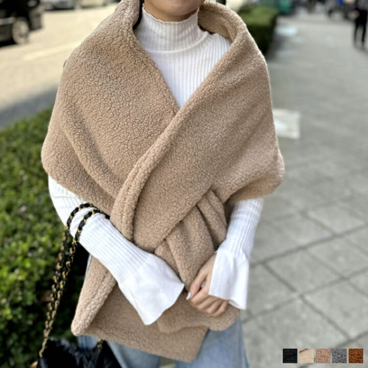 楽天市場】フリーサイズ テディボアショールマフラー レディース /秋  