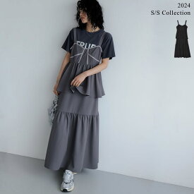 【TIME SALE】SC/M/Lサイズ [2024SS COLLECTION][低身長サイズ有]パイピングビスチェデザインティアードキャミワンピース レディース 春 夏 / ワンピース キャミワンピース ティアード ビスチェ ジャンスカ