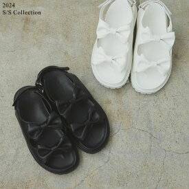 【全品MAX20%OFFクーポン】S-3Lサイズ[大きいサイズ有]リボンデザインスポーツサンダル シューズ サンダル スポーツサンダル スポサン くつ 大きいサイズ 靴 リボン 合皮 合成皮革 フェイクレザー