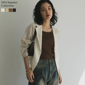 【限定！20%OFFクーポンご利用で5,599円】M/Lサイズ [2024 SUMMER COLLECTION][森カンナさん着用]シアーテーラードジャケット レディース 春 夏 / ジャケット アウター