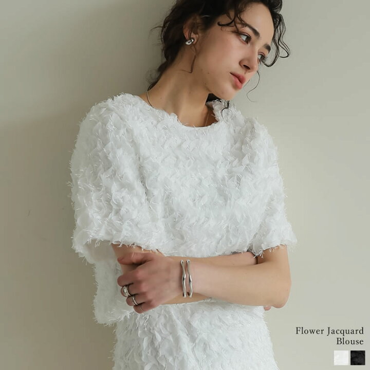 楽天市場】【OUTLET】フラワージャガードブラウス レディース 春 夏 
