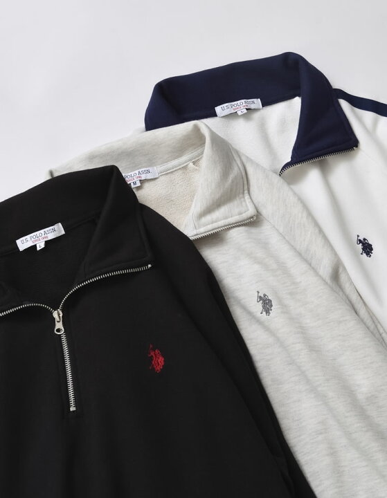 楽天市場】[U.S. POLO ASSN.][別注]ワンポイント刺繍ハーフジップ 