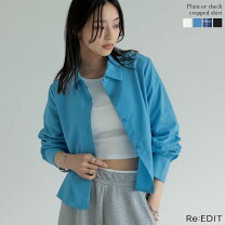 楽天市場】ショート丈 シャツ（カラーネイビー）（レディース 