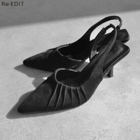 【全品MAX20%OFFクーポン】S-LLサイズ タックデザインミュールパンプス レディース 秋 冬 秋冬 リエディ / シューズ パンプス ミュール パンプス シューズ 靴 タックデザイン 起毛 オケージョン 結婚式 学校行事 二次会 入学式 オフィス フォーマル