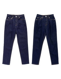【全品2BUY15%OFFクーポン】【SUMMER FAIR】カットオフS-LL/ベーシックS-LLサイズ[大きいサイズ有]2TYPEリサイクルハイウエストテーパードデニムパンツ レディース 春 夏 / パンツ デニムパンツ デニム ジーンズ [リサイクルデニム][Re:EDIT Green]