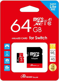 【新品】Switch Answer microSDXCカード (64GB)【SDカードアダプタ付/UHS-1/速度規格:U3】【メール便】