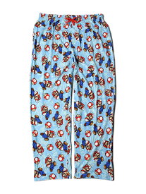 【インポート】SUPER MARIO PAJAMA PANTS sky blue スーパーマリオ ブラザーズ パジャマ パンツ スカイ ブルー