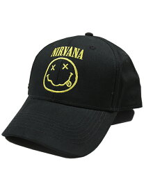 【インポート】NIRVANA 6PANEL SNAP BACK CAP black ニルバーナ スナップバック キャップ ブラック