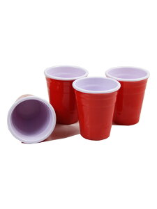 �y�C���|�[�g�zDRINK MATE MINI RED CUPS 4 SHOT GLASSES 2oz �h�����N���C�g �~�j ���b�h�J�b�v 4�V���b�g�O���X
