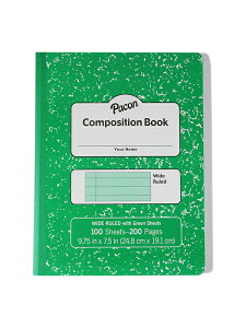 y[֑Ή1܂ŁzyC|[gz COMPOSITION NOTE BOOK "WIDE RULED" green R|WV m[g ubN }[um[gCh [h O[