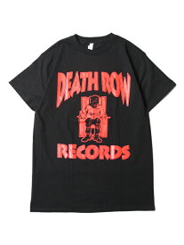 【インポート】 DEATHROW RECORD LOGO SHORT SLEEVE TEE SHIRTS black/red デスロウ レコード ロゴ 半袖 Tシャツ ブラック レッド Threads on demand