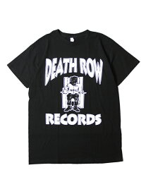 【インポート】 DEATHROW RECORD LOGO SHORT SLEEVE TEE SHIRTS black/white デスロウ レコード ロゴ 半袖 Tシャツ ブラック ホワイト Threads on demand