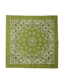 【メール便対応 2点まで】【US買い付け正規品】HAV-A-HANK PAISLEY BANDANA Made in USA olive ハバハンク ペイズリー バンダナ オリーブ (BAND-M0001)