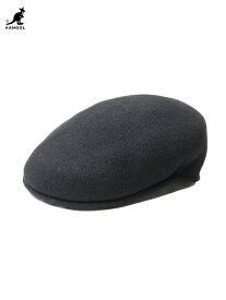 【USモデル】KANGOL WOOL 504 HUNTING black カンゴール ハンチング ウール 帽子 ブラック