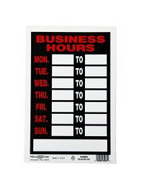 【メール便対応商品】【輸入雑貨】サインボード 看板 プラスチックプレート "BUSINESS HOUR"