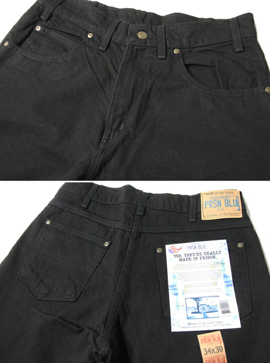 楽天市場】【インポート】PRISON BLUES RINSED BLACK BASIC -Relax Fit 