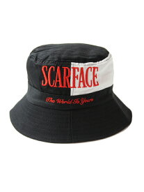 【インポート】Scarface x REASON CLOTHING Bucket Hat white/black スカーフェイス バケットハット 刺繍 ブラック/ホワイト