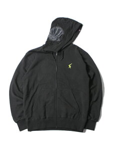 �y���������z�u���b�N�X���[�J�[���R�[�Y �W�b�v�A�b�v�t�[�f�B�[ �u���b�N BLACK SMOKER RECORDS KURO SPORT Zip-Up PARKA 9.0oz�@black