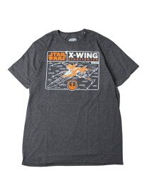 【インポート】STAR WARS X-WING STARFIGHTER S/S TEE charcoalgray スターウォーズ Xウィング スターファイター 半袖 Tシャツ チャコールグレー