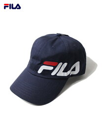 【USモデル】FILA フィラ LOGO 6PANEL COTTON CAP navy ロゴ刺繍 コットンキャップ ネイビー 紺