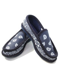 【USインポート】TROOPER AMERICA BANDANNA SLIPPERS HOUSE SHOES navy ハウスシューズ ペイズリー バンダナ柄 ネイビー 紺 ルームシューズ トゥルーパーアメリカ