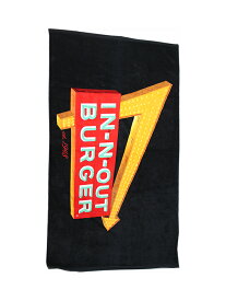 【インポート】IN-N-OUT BURGER 1948 LOGO BEACH TOWEL black インアンドアウト バーガー ロゴ ビーチ タオル ブラック